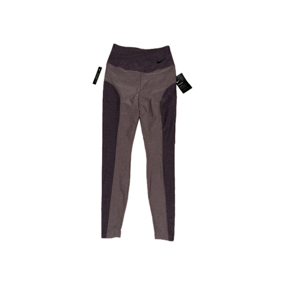 Nike Power Sculpt Hyper High Rise Tight Fit 7/8 Women S Purple Color Block NWT